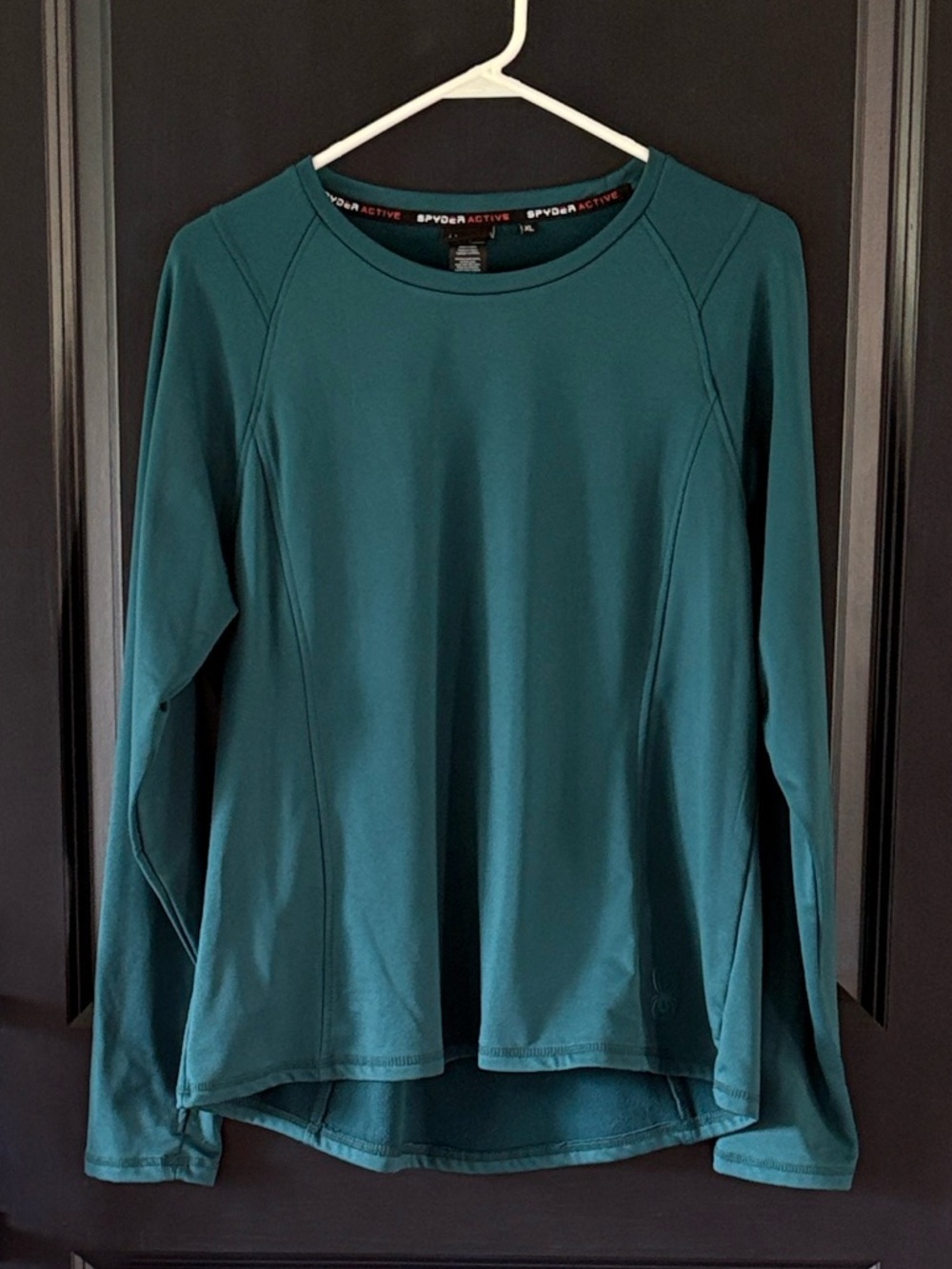 Spyder Active Turquoise Green Blue Fleece Lined Long Sleeve Women’s size XL